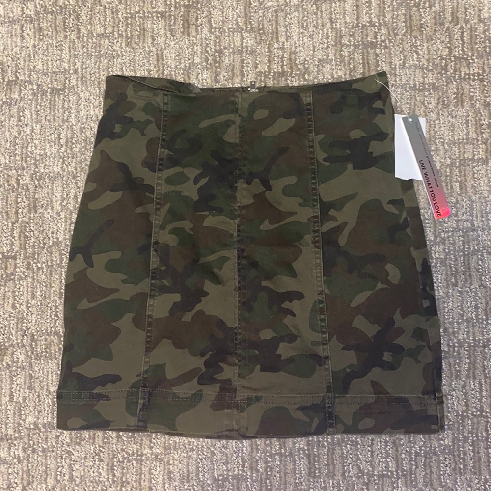 Green and Brown Camo Skirt